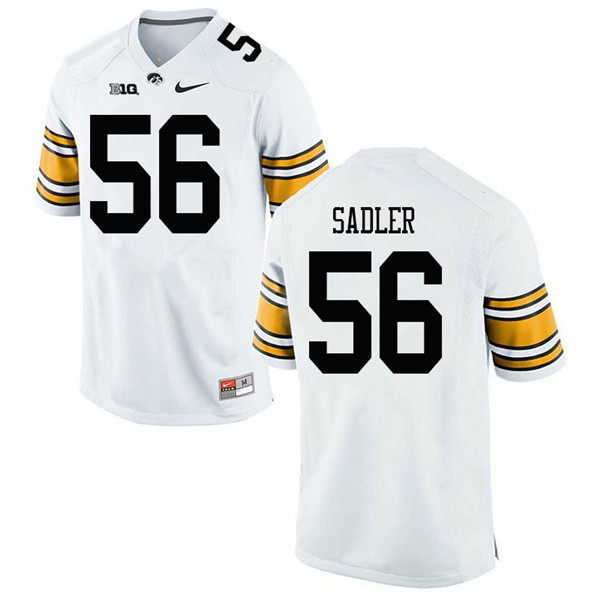 Men #56 Brian Sadler Iowa Hawkeyes College Football Jerseys Sale-White